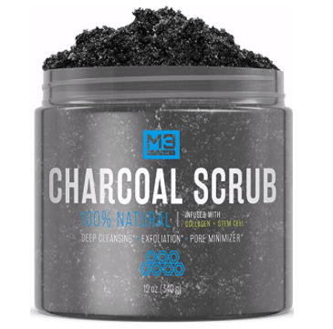 charcoal body scrub self care idea