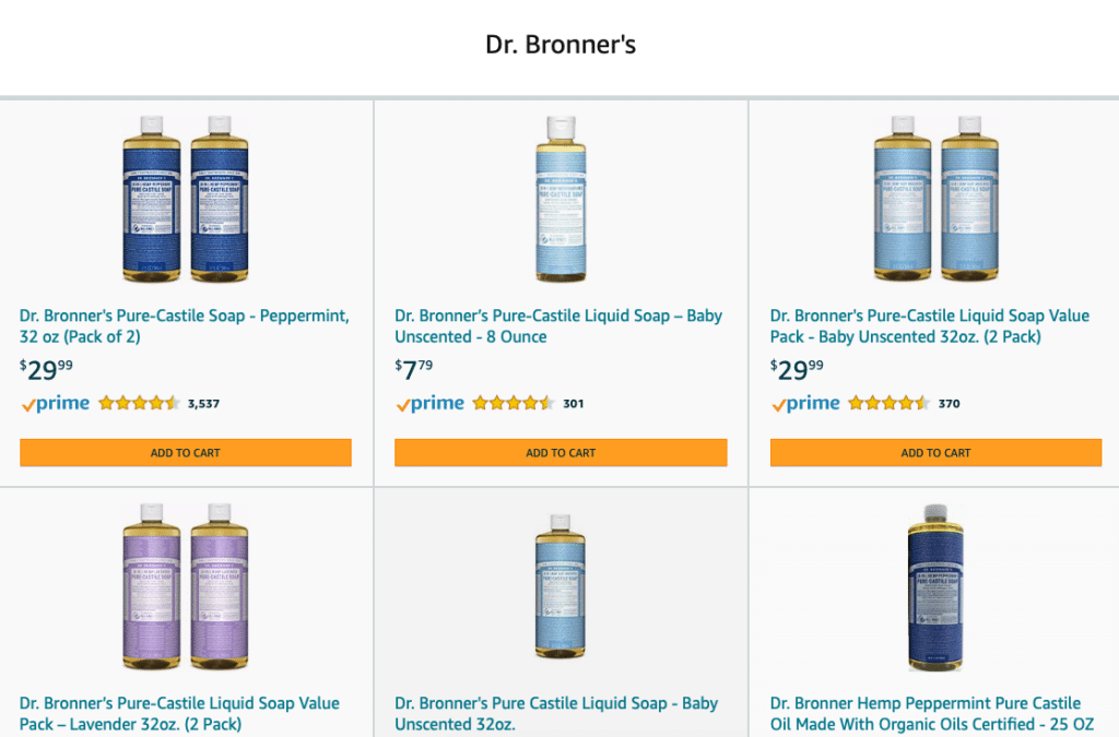 dr bronners natural cleaning product brand