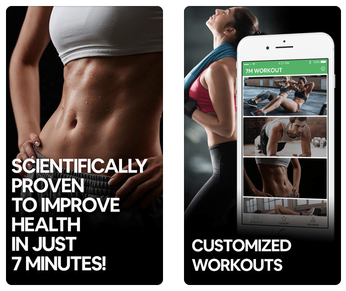 7 minute workout app screenshots