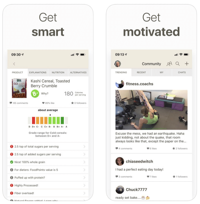 fooducate weight loss app screenshots