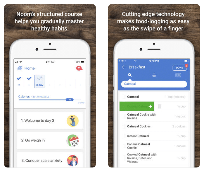 noom weight loss app screen shots