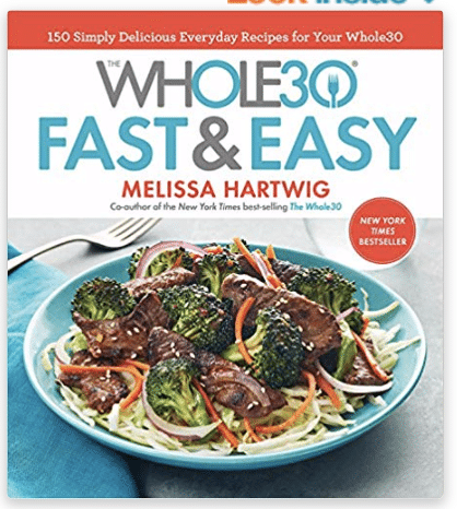 whole30 fast easy cookbook book cover