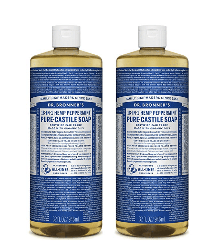 dr bronners Castile soap natural cleaning product