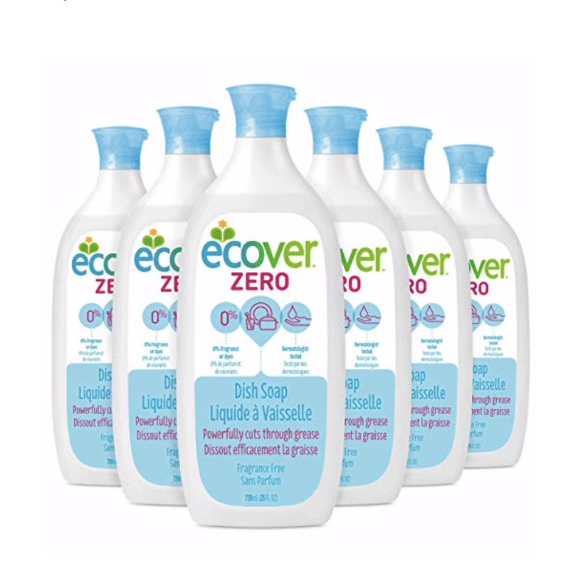 ecover zero dish soap natural cleaning product